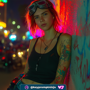 Cyber Graffiti Girl Prompt