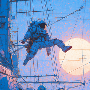 Retro-futuristic Astronaut Prompt