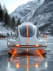 Sleek Snowmobile